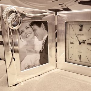 Wedding/Anniversary Picture Frame with clock